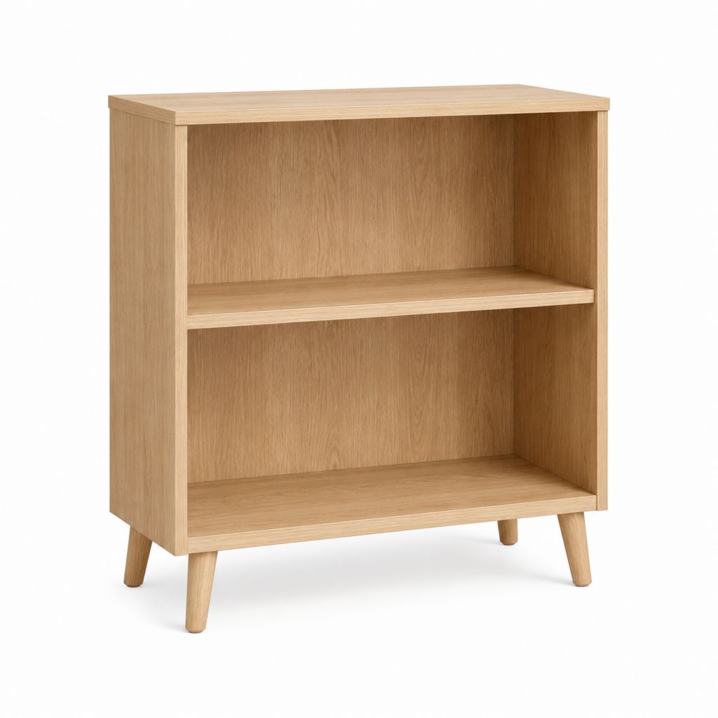 Standregal Eichenoptik Holzwerkstoff rechteckig mit 2 offenen Fächern 60 x 30 x 90 cm