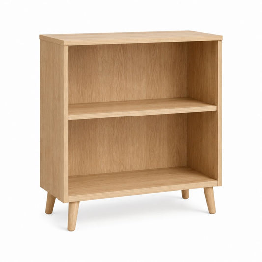 Standregal Eichenoptik Holzwerkstoff rechteckig mit 2 offenen Fächern 60 x 30 x 90 cm
